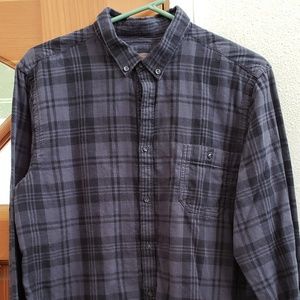 Ben Sherman Black/blue plaid flannel